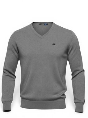 J.LINDEBERG Lymann True Merino Jumper Sweater Small Grey V Neck